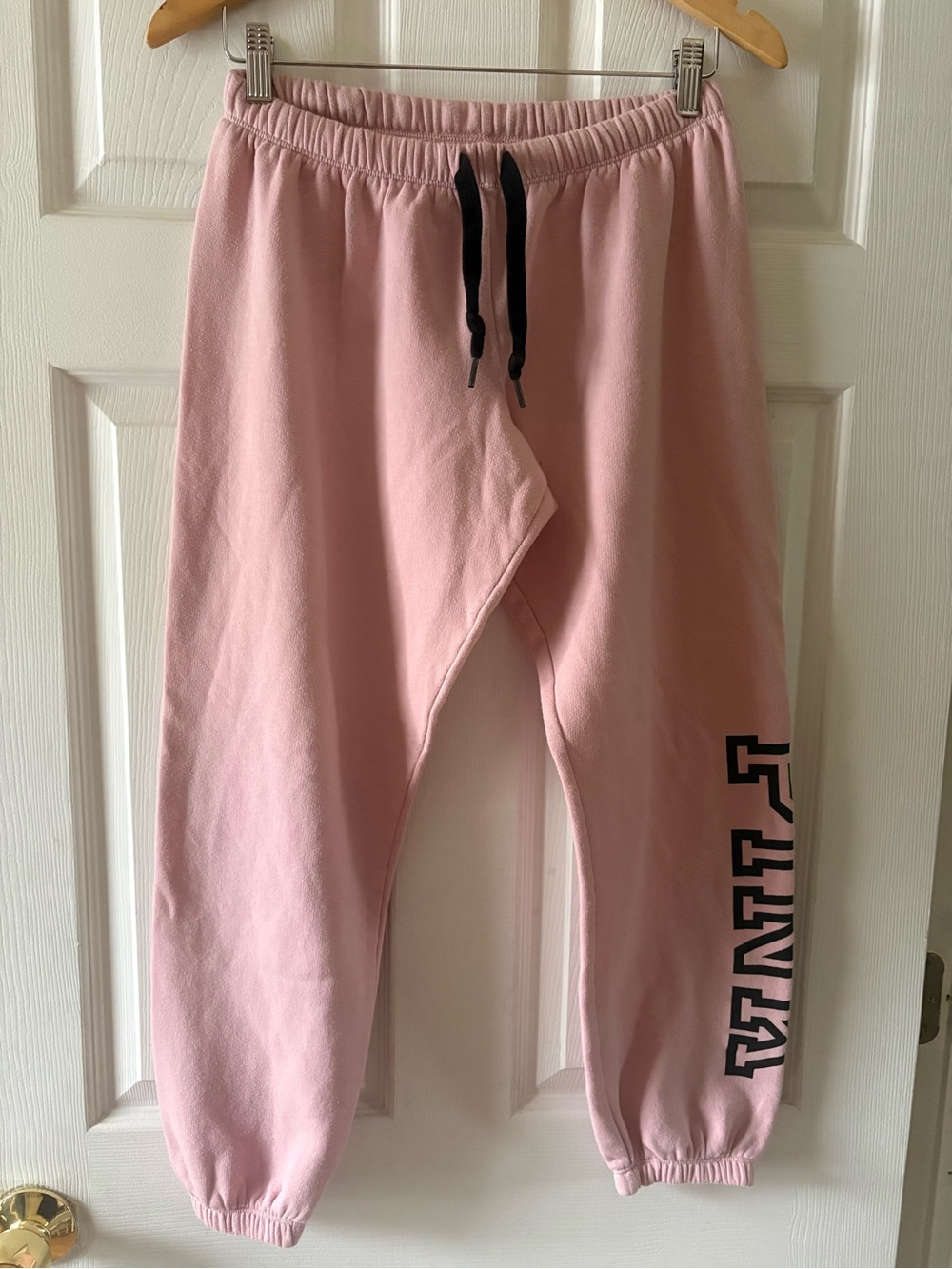PINK Victoria's Secret Pink Sweatpants with Black Drawstring and Logo